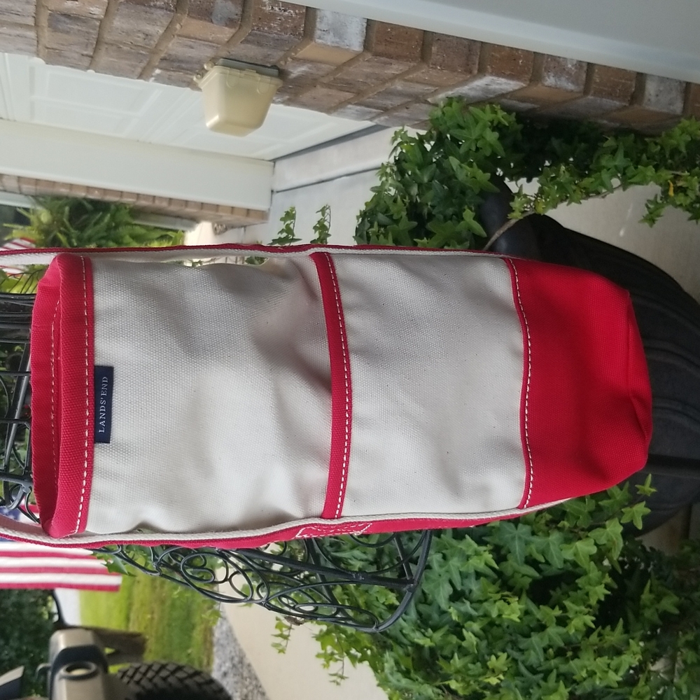 LANDS END RED WINE COOLER BAG